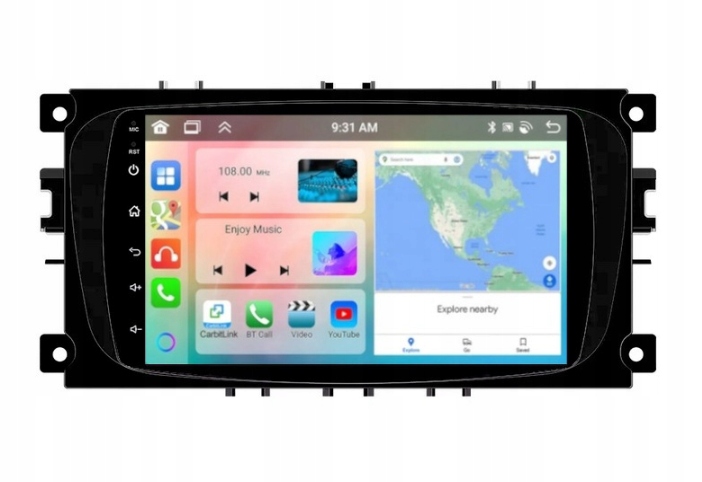 Autorádio Gps S Androidem Ford Focus Mondeo Smax Carplay Wifi Usb 6GB 128GB