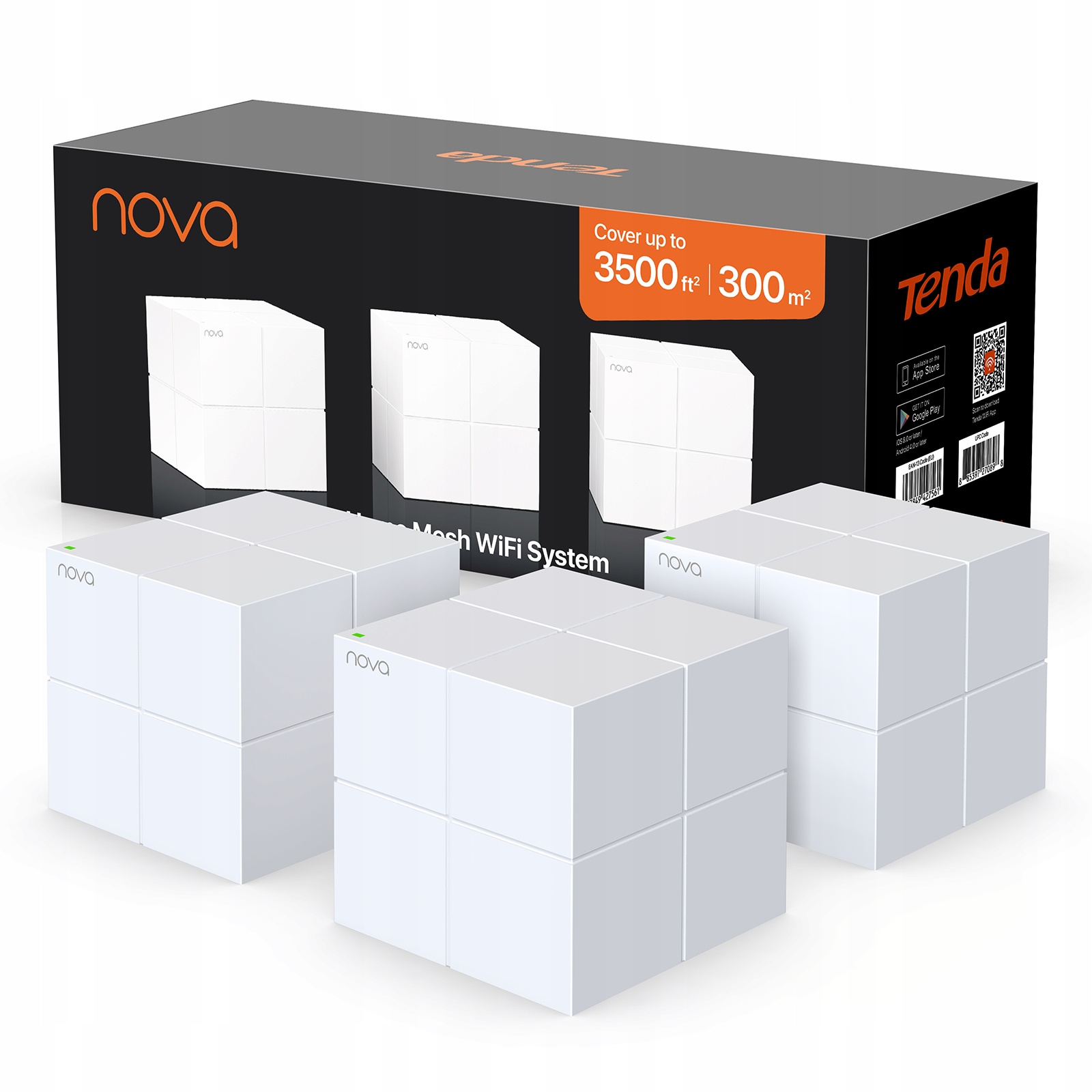 Prístupový bod, Opakovač, Router Tenda Nova MW6 3-pack 802.11ac (Wi-Fi 5)