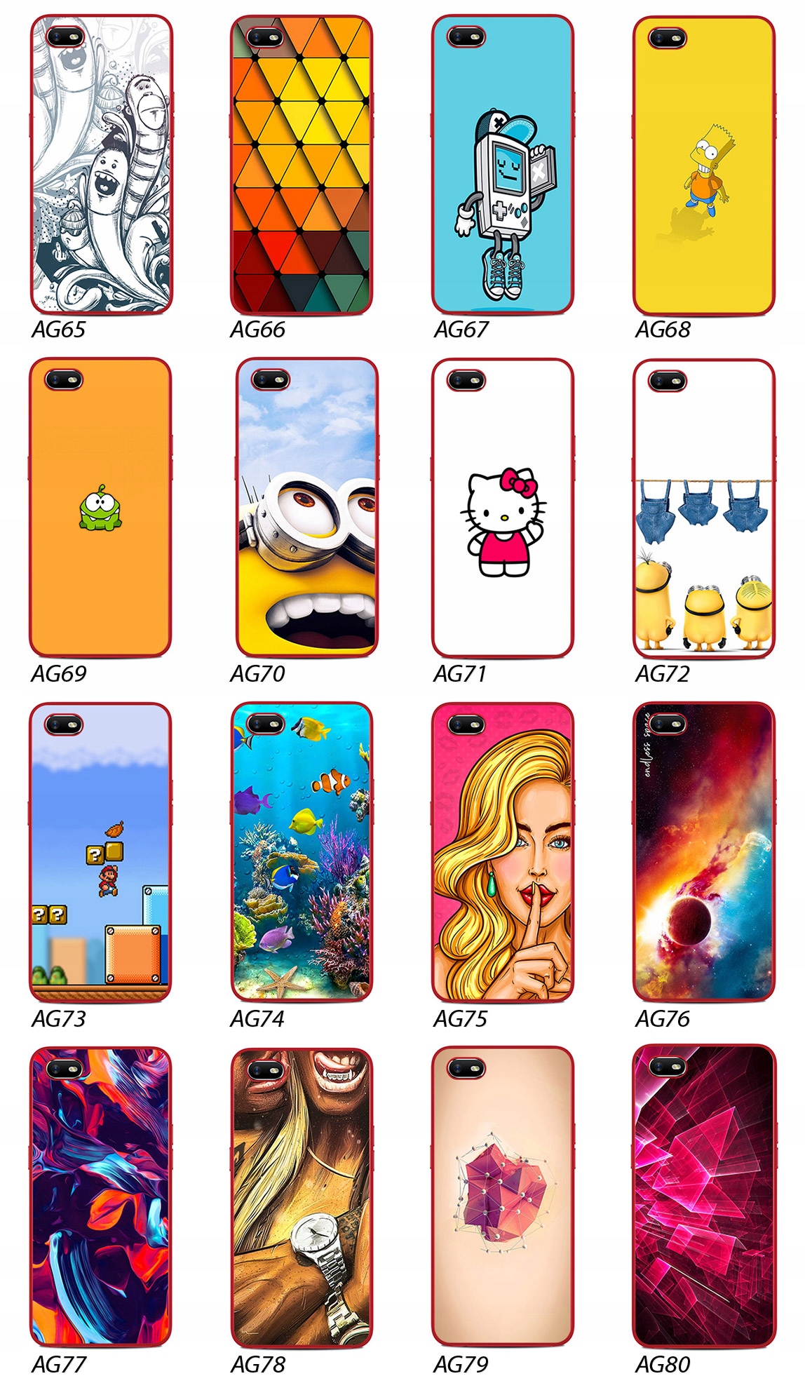 ETUI PLECKI FOTO Case OBUDOWA Pokrowiec JAKOŚĆ WZORY SZKŁO 9H do Oppo A1K Typ plecki