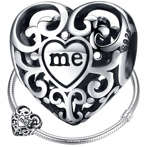

Charms Serce Me srebro 925 zawieszka koralik S925