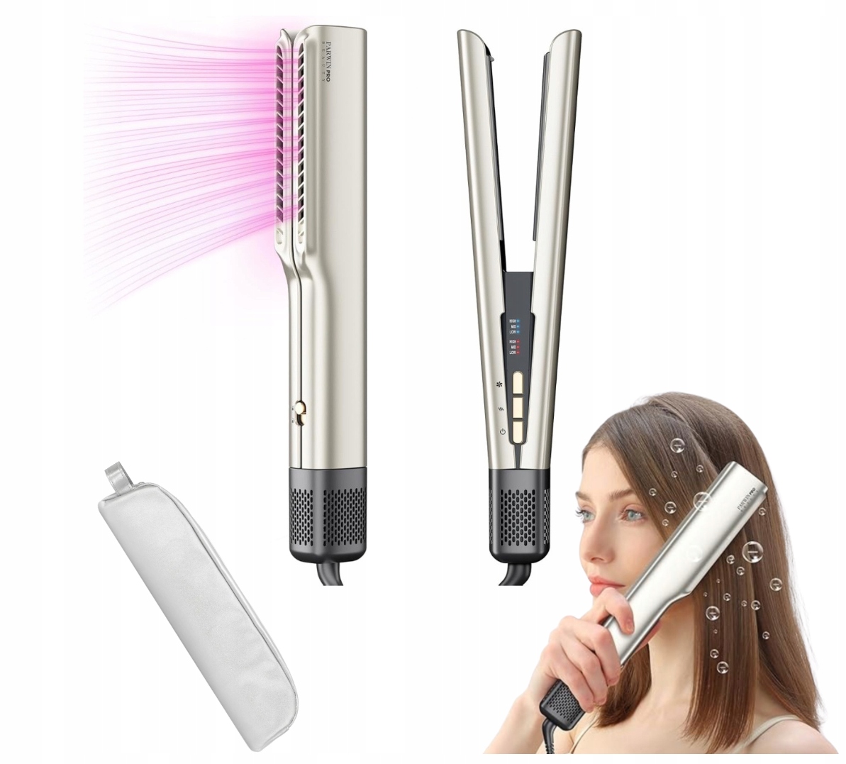 Žehlička Na Vlasy pro mokré a suché vlasy s vysoušečem vlasů Airwrap