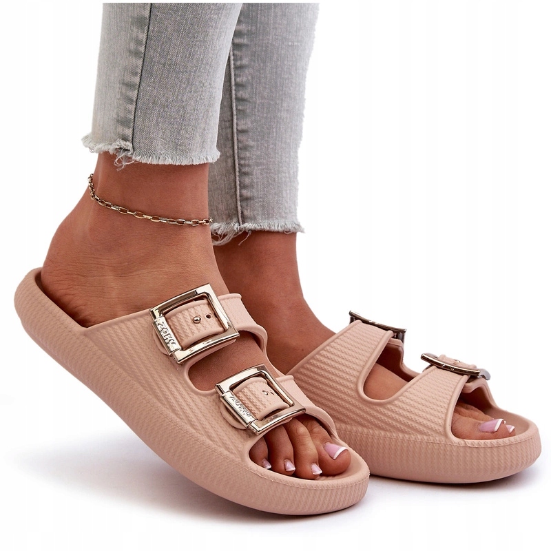 Lehké Nazouváky Pohodlné Pantofle Zaxy LL285087 Béžové 38