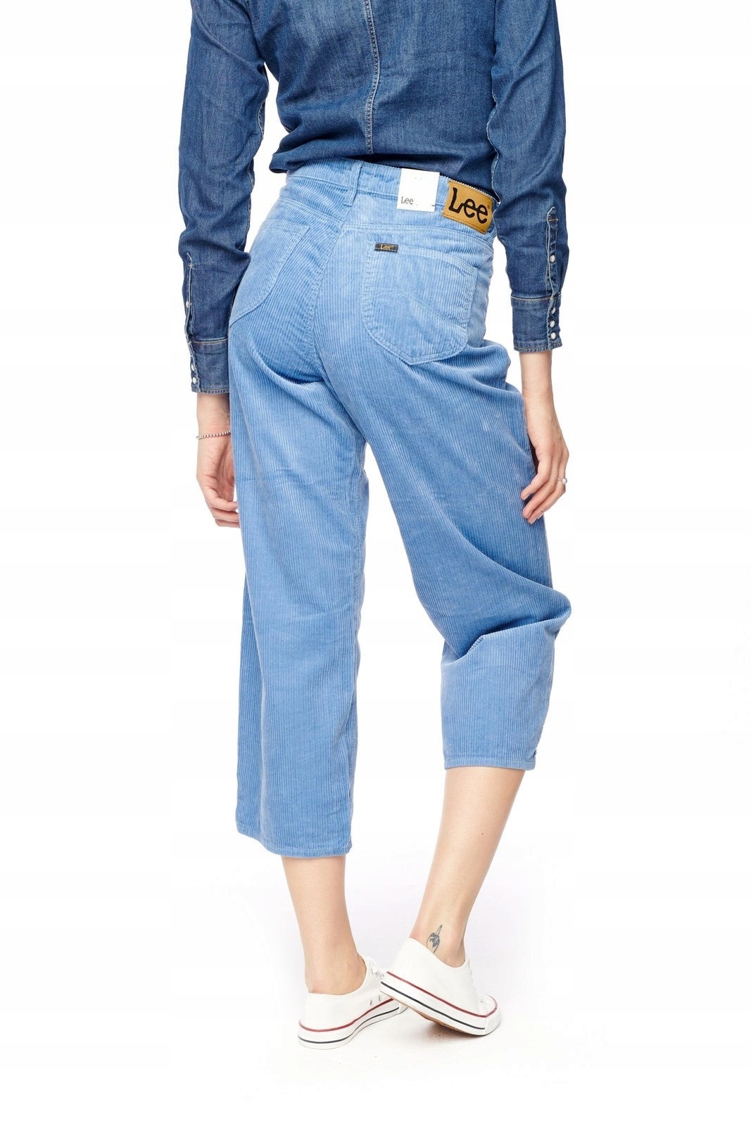 Dámské široké kalhoty Lee 5 Pocket Wide Leg Frost Blue L30SDC98 31/31