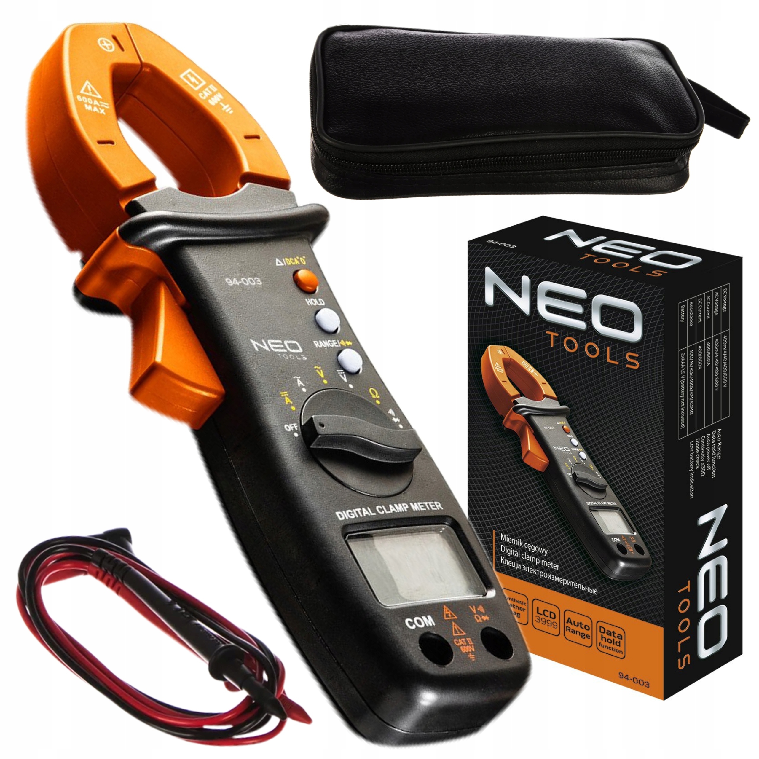 Neo Tools Multimetrový Univerzálny Kliešťový Merač Na Meranie Napätia Prúdu 94-003