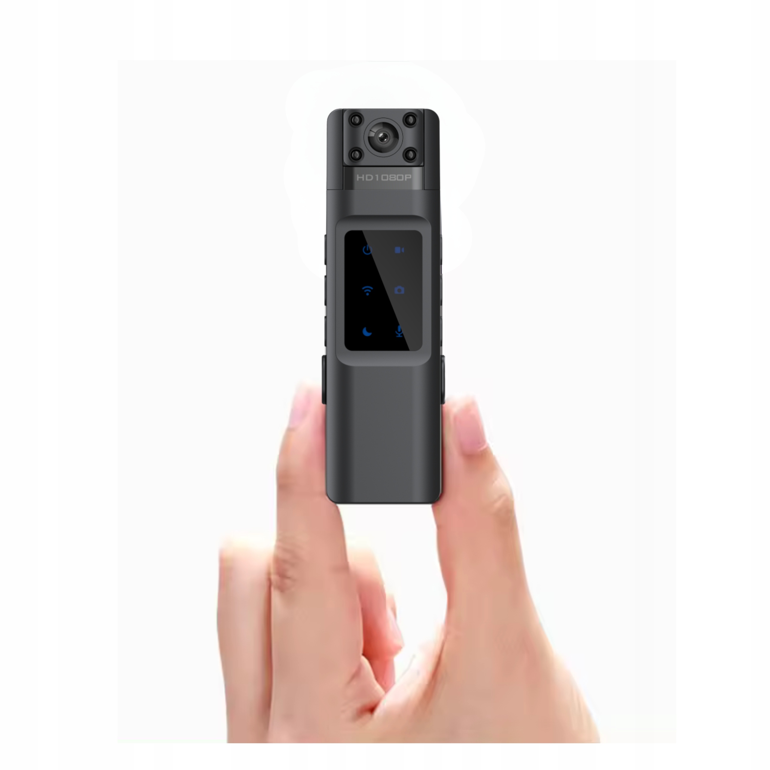 Mini Kamera Full Hd Wifi 1080P Body Cam 10H Ir Klips 128GB