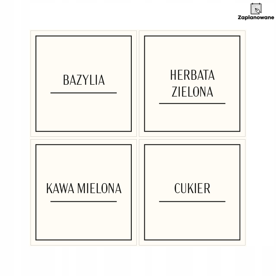 naklejki NA ZAMÓWIENIE na słoiki etykiety na zamówienie 10szt. 8x8cm Marka Zaplanowane