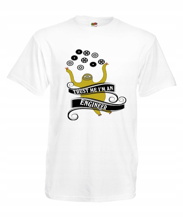 

XXL Koszulka Męska Inżynier Leniwiec Engineer