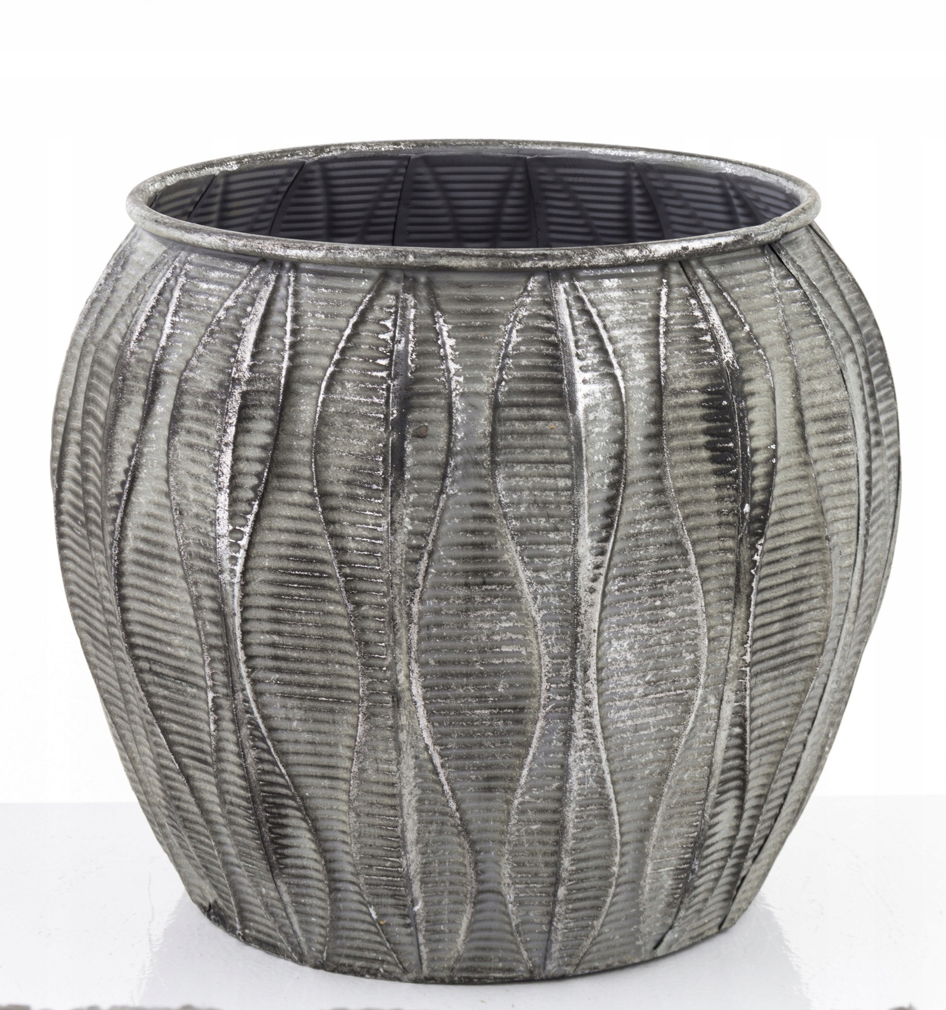 METALOWA OSŁONKA DONICA SREBRNA DEKORACJA DOMU Marka Domdekoracji