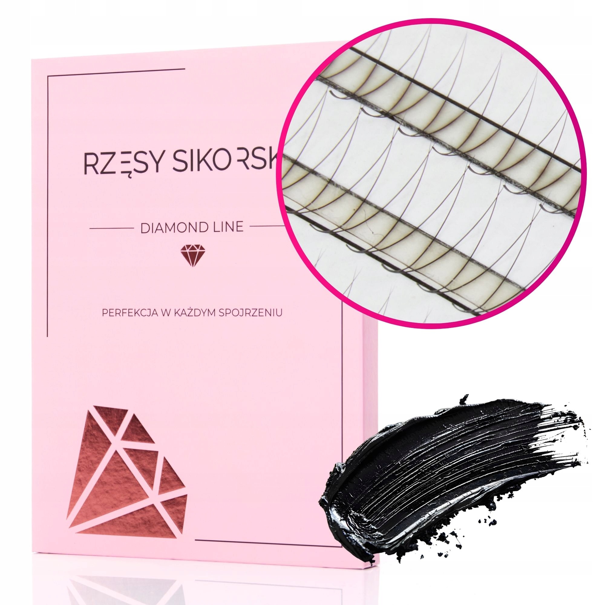 Rzęsy Sikorska Gotowe Kępki Rzęs Pbt 2D/0,07/C (1200 Szt. 6-13) – MIX