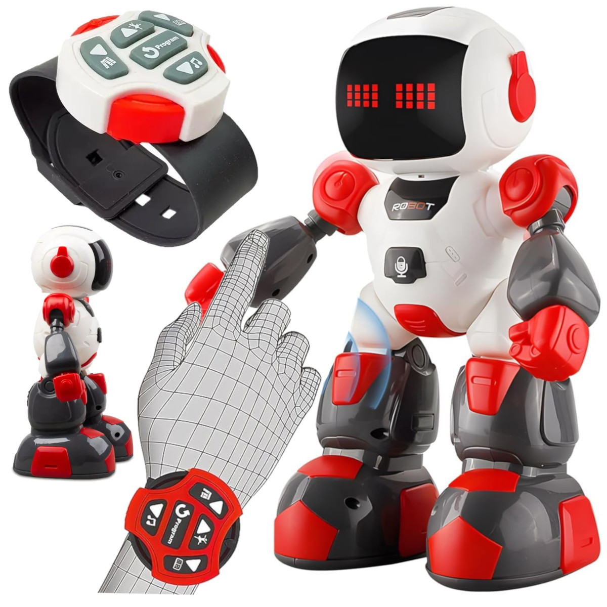 ZDZDALNIE STEROWANY ROBOT NA PILOTA RC DŹWIĘK ŚWIATŁA NAGRYWANIE INTERAKTYW Stan opakowania oryginalne