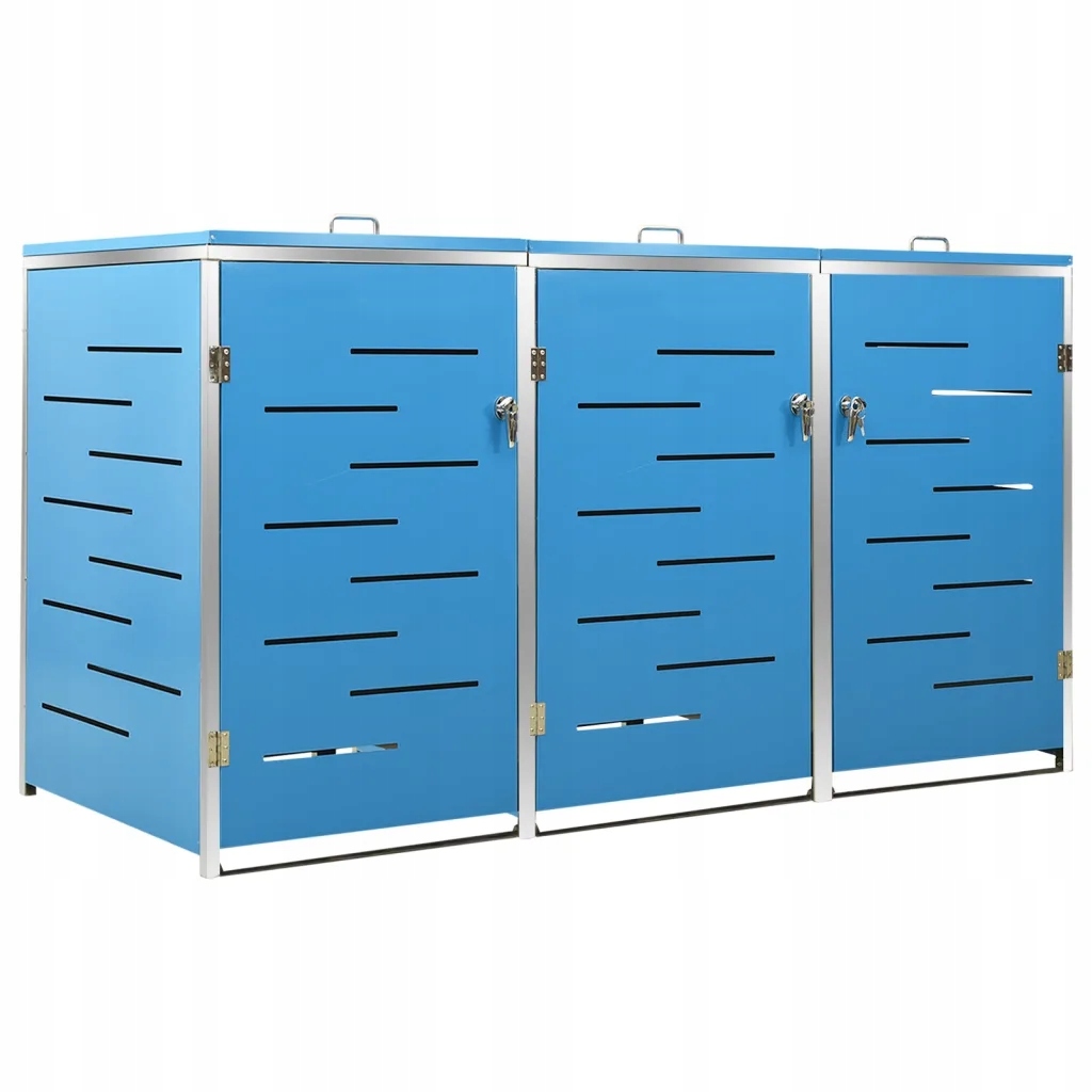 Opláštění na odpadkový koš z pozinkované oceli Sky Blue 207x77,5x112,