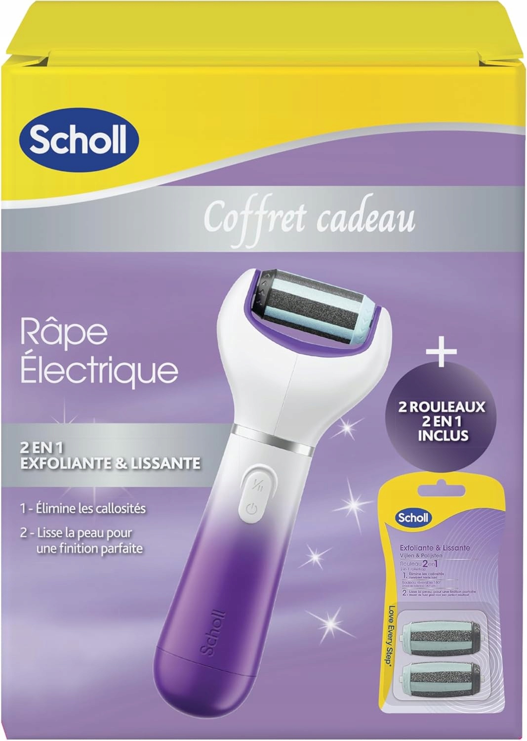 Scholl Elektrický pilník pro odstranění zrohovatělé a vyhlazovací hmoty 2 v 1