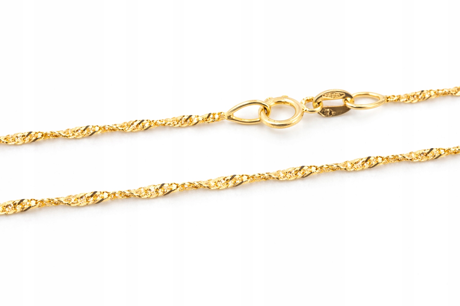 Zlatý řetízek 585 singapurský 1.5 mm 40 cm 1.65 g pro dívku na svaté přijímání