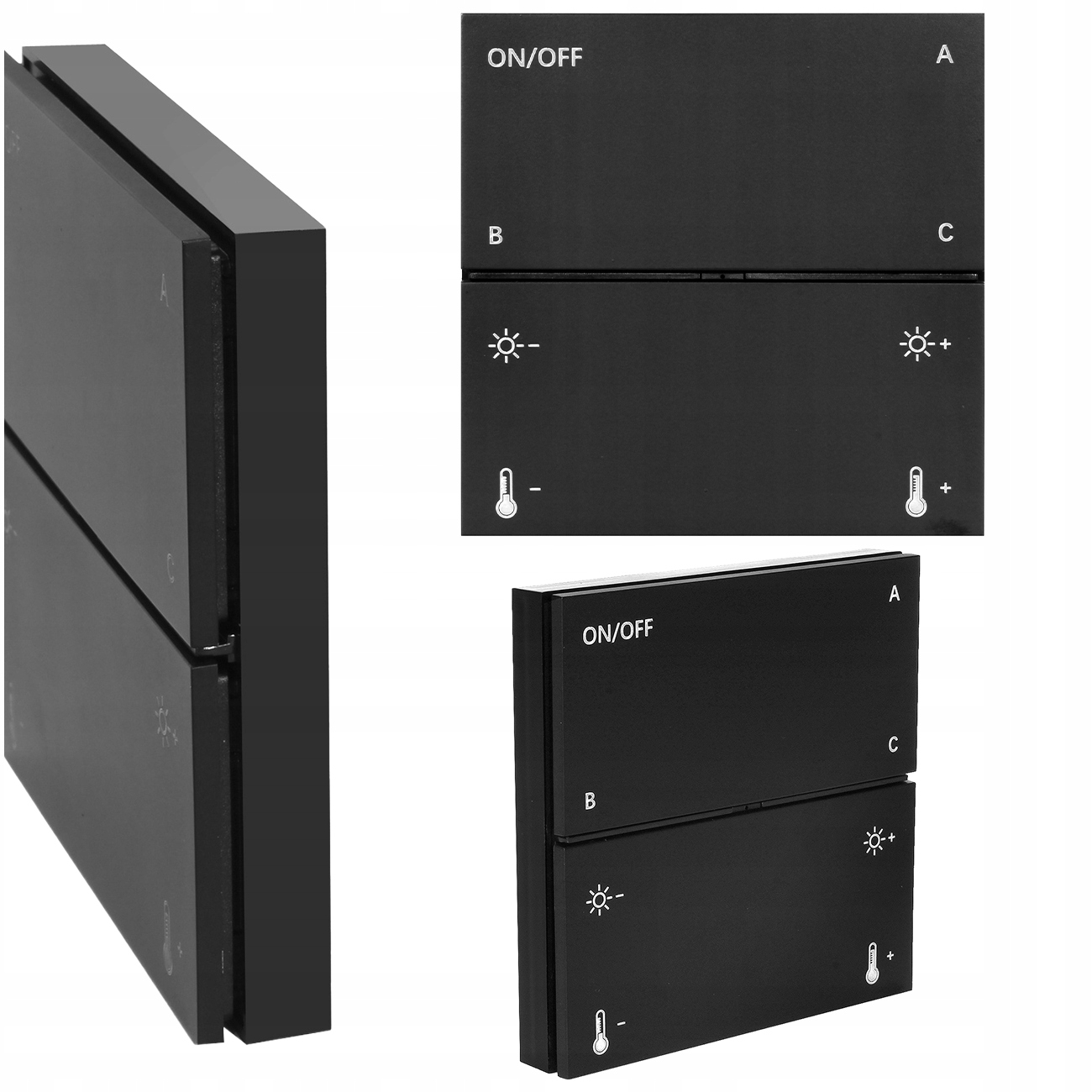 Ovládací Panel Tuya Smart Ovladač Personalizace Funkcí Černý SW0109M