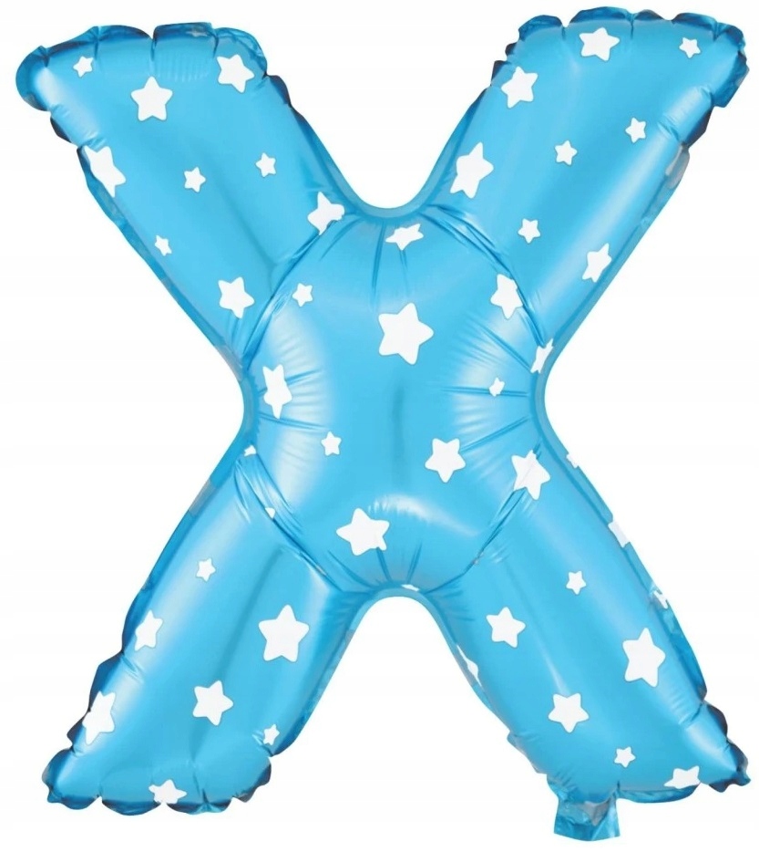 

Balon Niebieski Litera X foliowy 80cm na urodziny