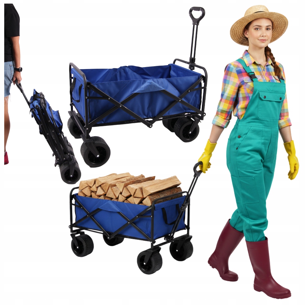 Ruční Přepravní Vozík Pro Zahradní Plážový Turistický Vozík Do 100 Kg