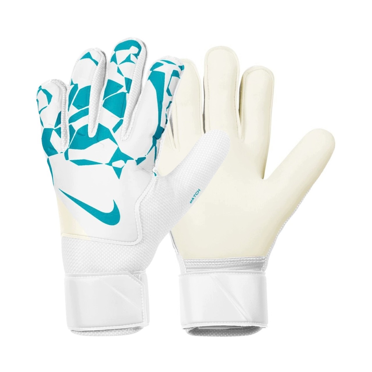 Rękawice bramkarskie Nike Match Goalkeeper biało-niebieskie HQ0257 101