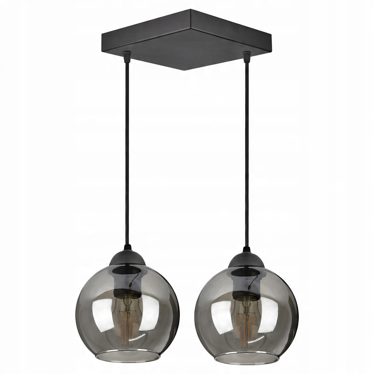 

Szklana Lampa Wisząca Sufitowa Żyrandol Kule Led