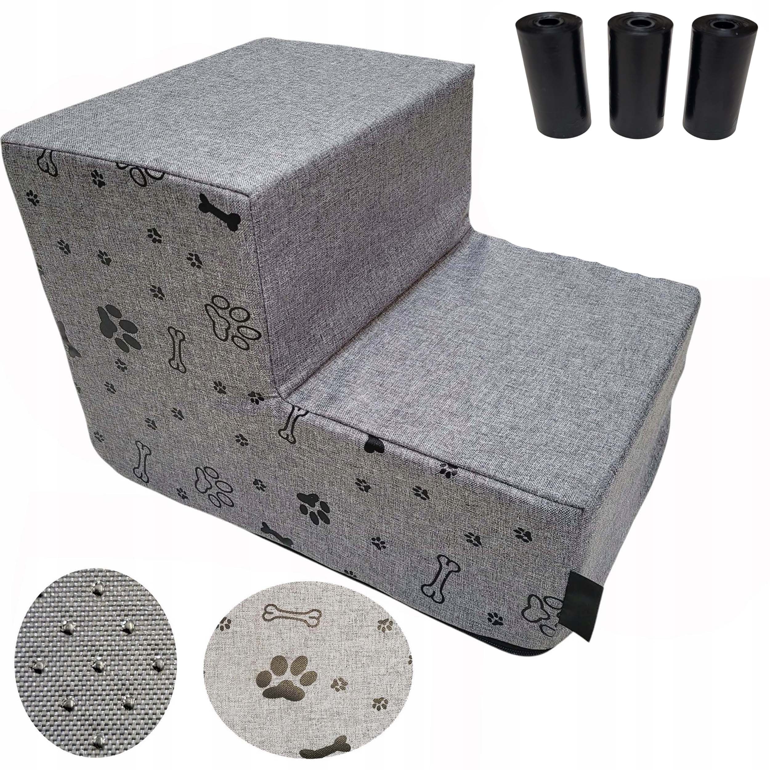 Levně Schody pro psa 2 Stupně 30 cm Stabilní schůdky rampa plošina
