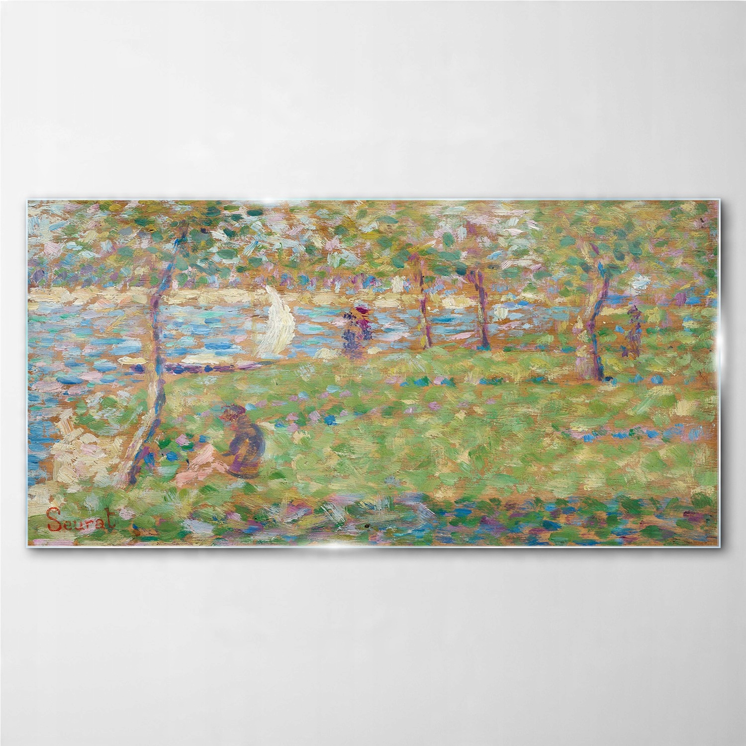 

Foto-obraz na szkle Wyspa malarstwo Seurat 100x50