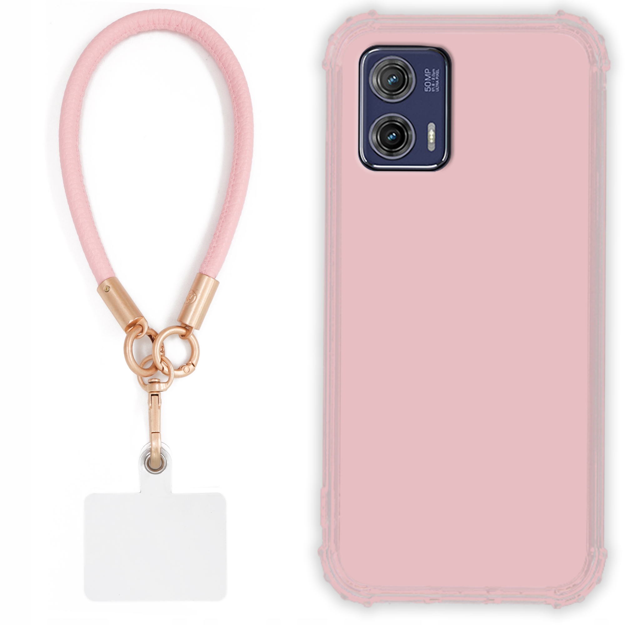 Pouzdro Pro Motorola G73 Case Antishock Pinky Růžové vodítko Sada Odolné Tpu