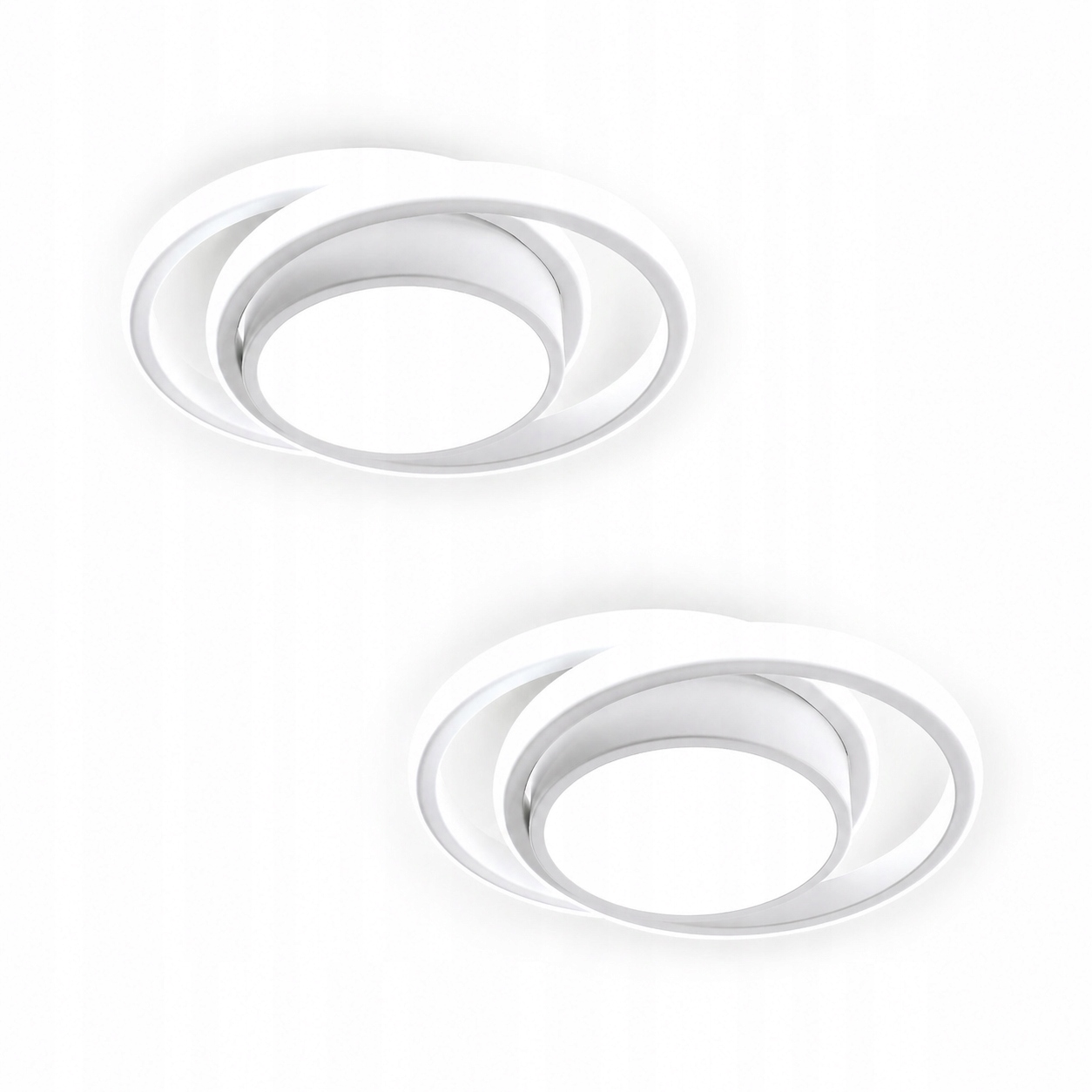 Stropní svítidlo bílé, 2 kusy, Led, kulaté, moderní, do obývacího pokoje, 36W, 6500K