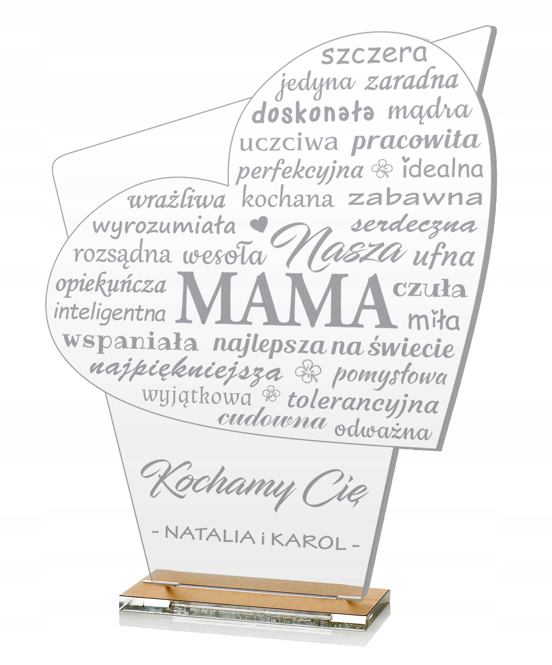 

Statuetka Dzień Matki serce upominek 19-P