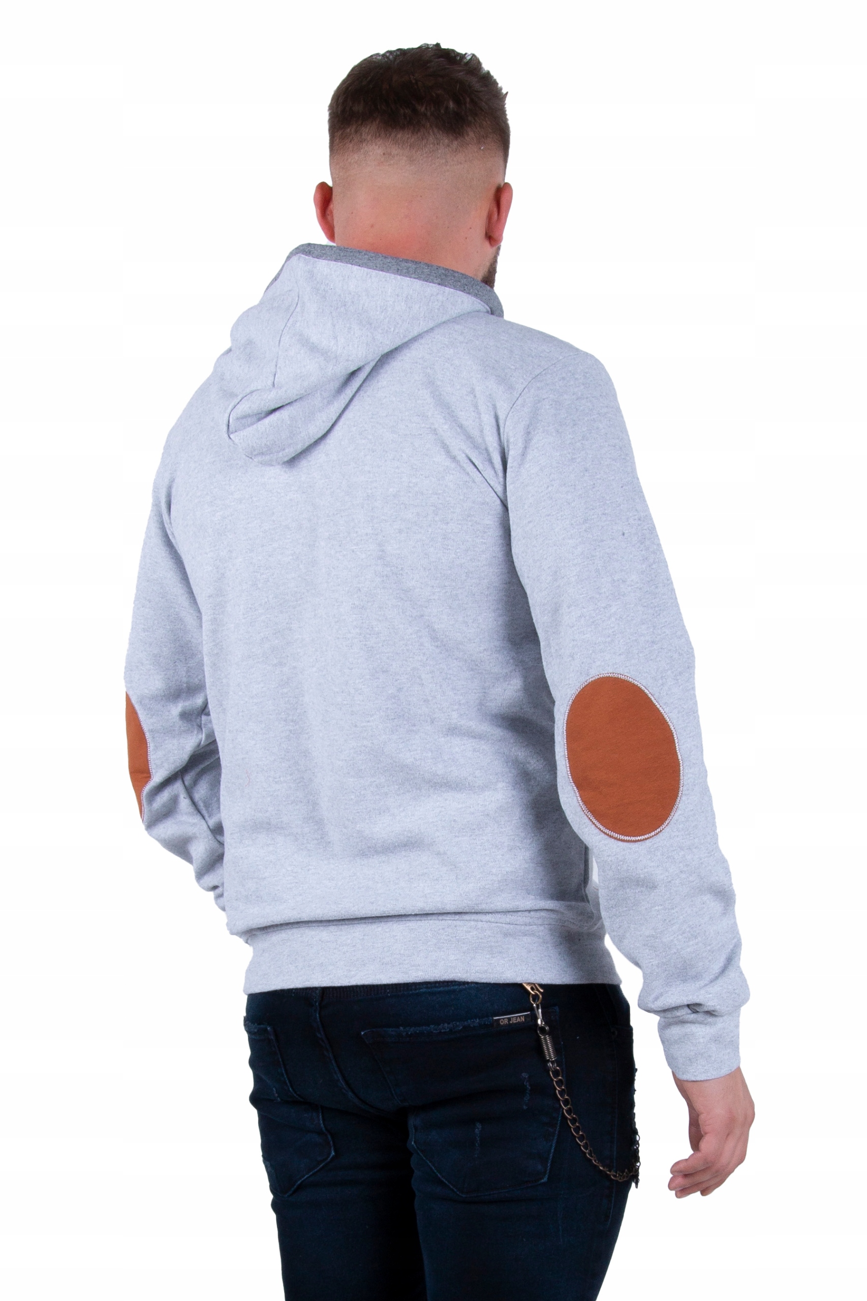 Bluza męska z kapturem ESSA szara L Wzór dominujący bez wzoru