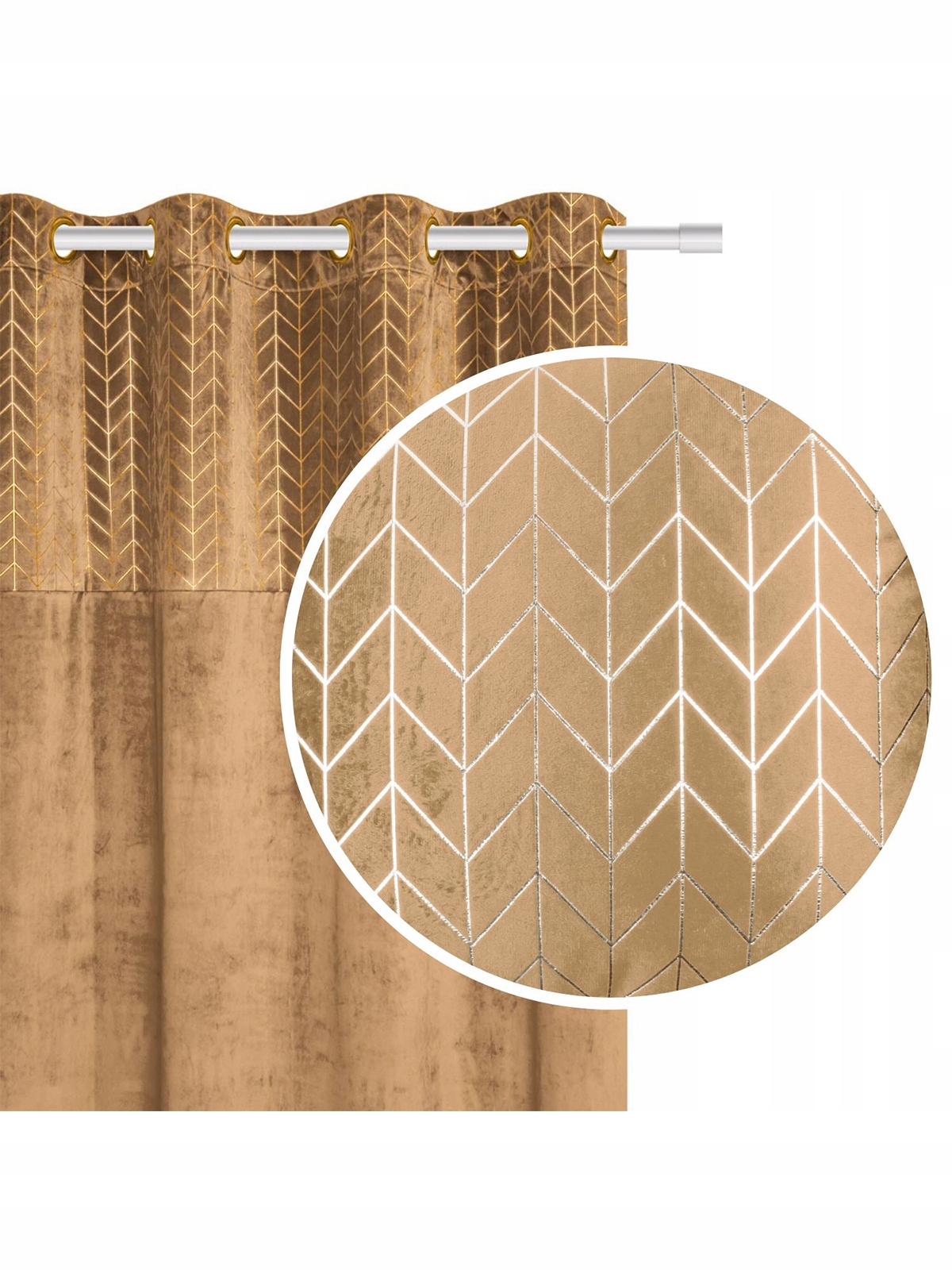 

Zasłona Welurowa Nord 140x250 cm 498A musztardowa