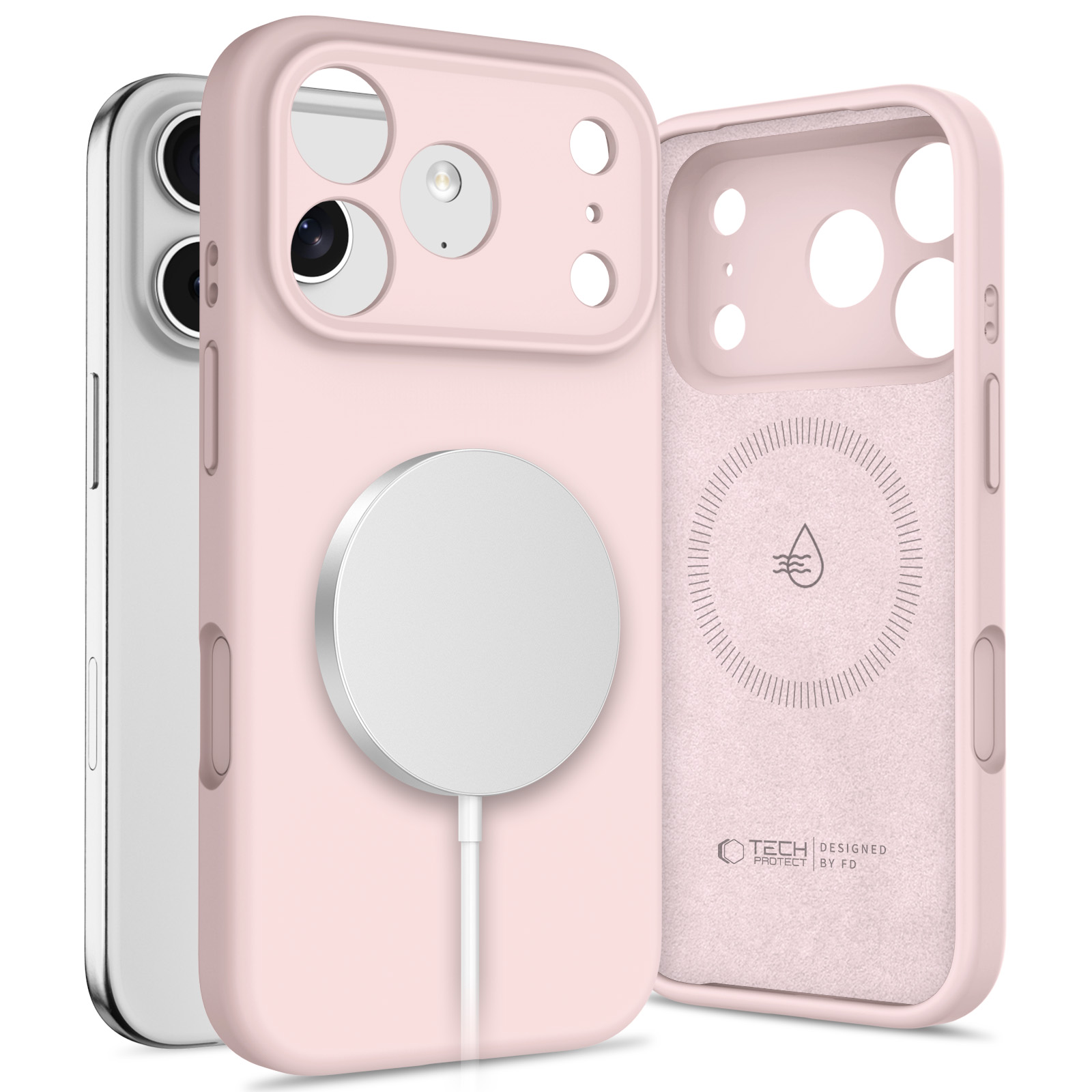 Tech- Protect Silicone MagSafe iPhone 17 Pro Max Pink Pearl Tech- Protect
