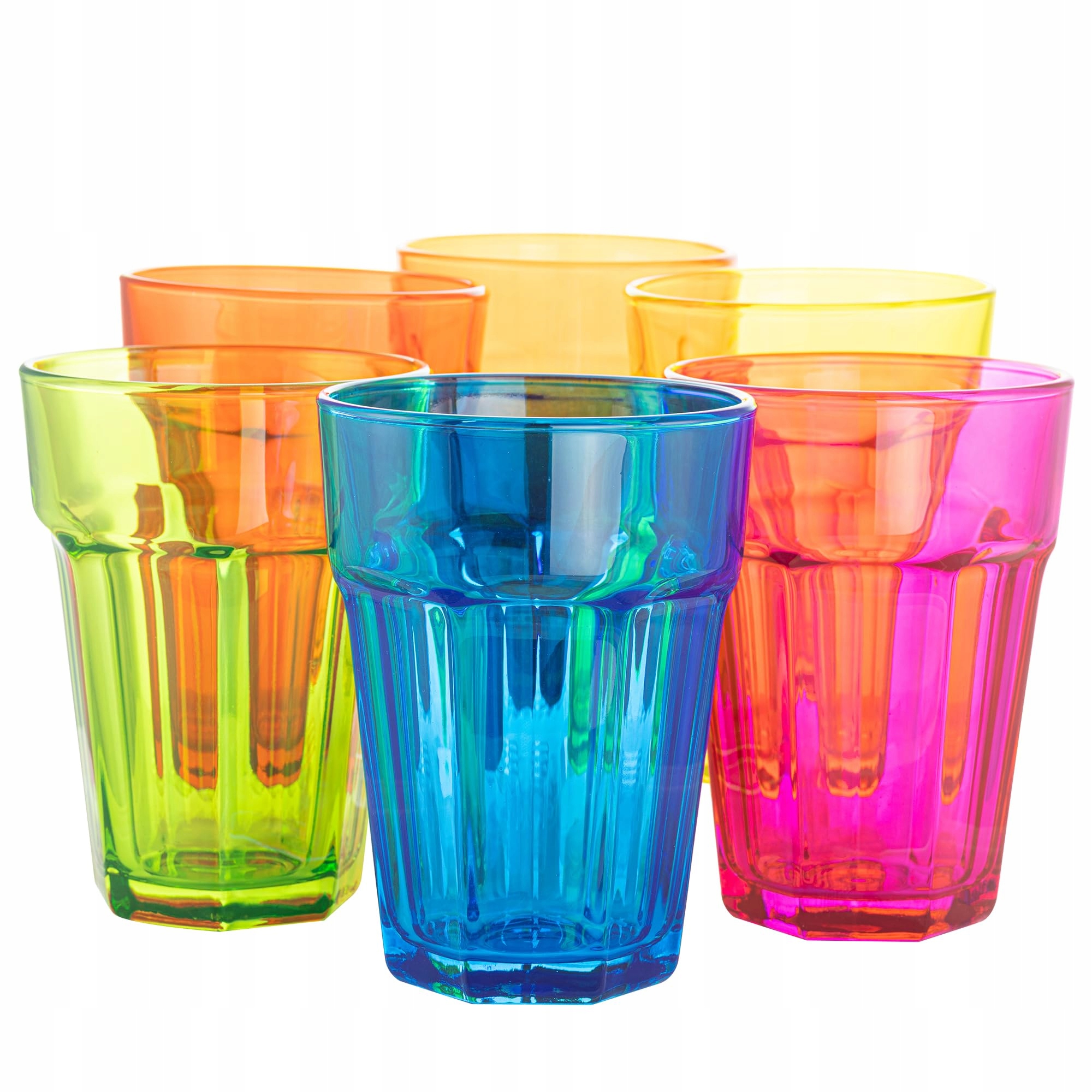 Trend For Home Duhové Sklenice Sada 6 Kusů Barevné Sklenice 425 ml