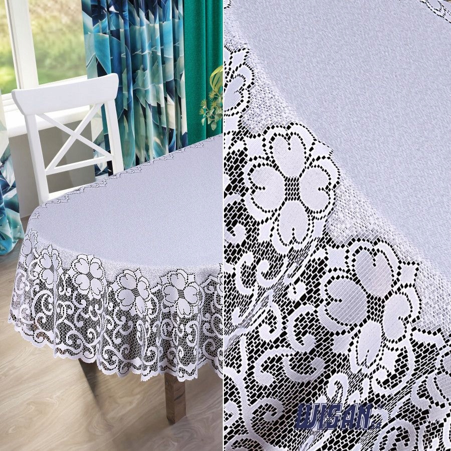 

Mg Obrus Żakard Cyrus owal Biały 140x220 Cena