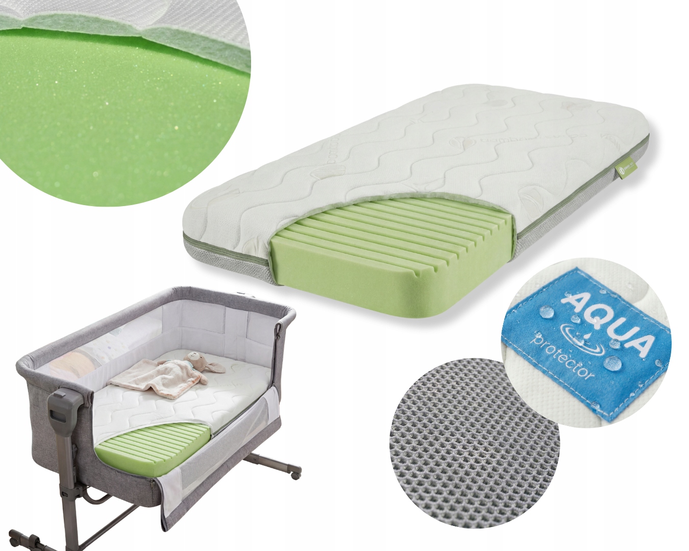 Materac 89x52 do Dostawki Łóżeczka dostawnego Kinder Kraft 89x52