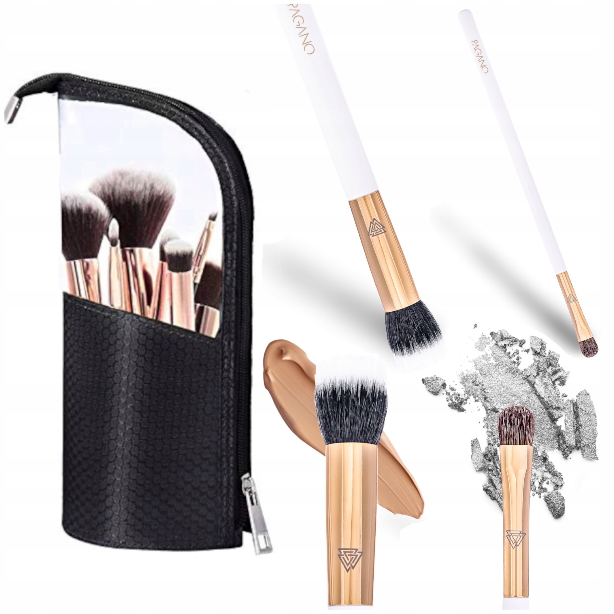 Vánoční Sada Kosmetička a 2x Štětec na líčení