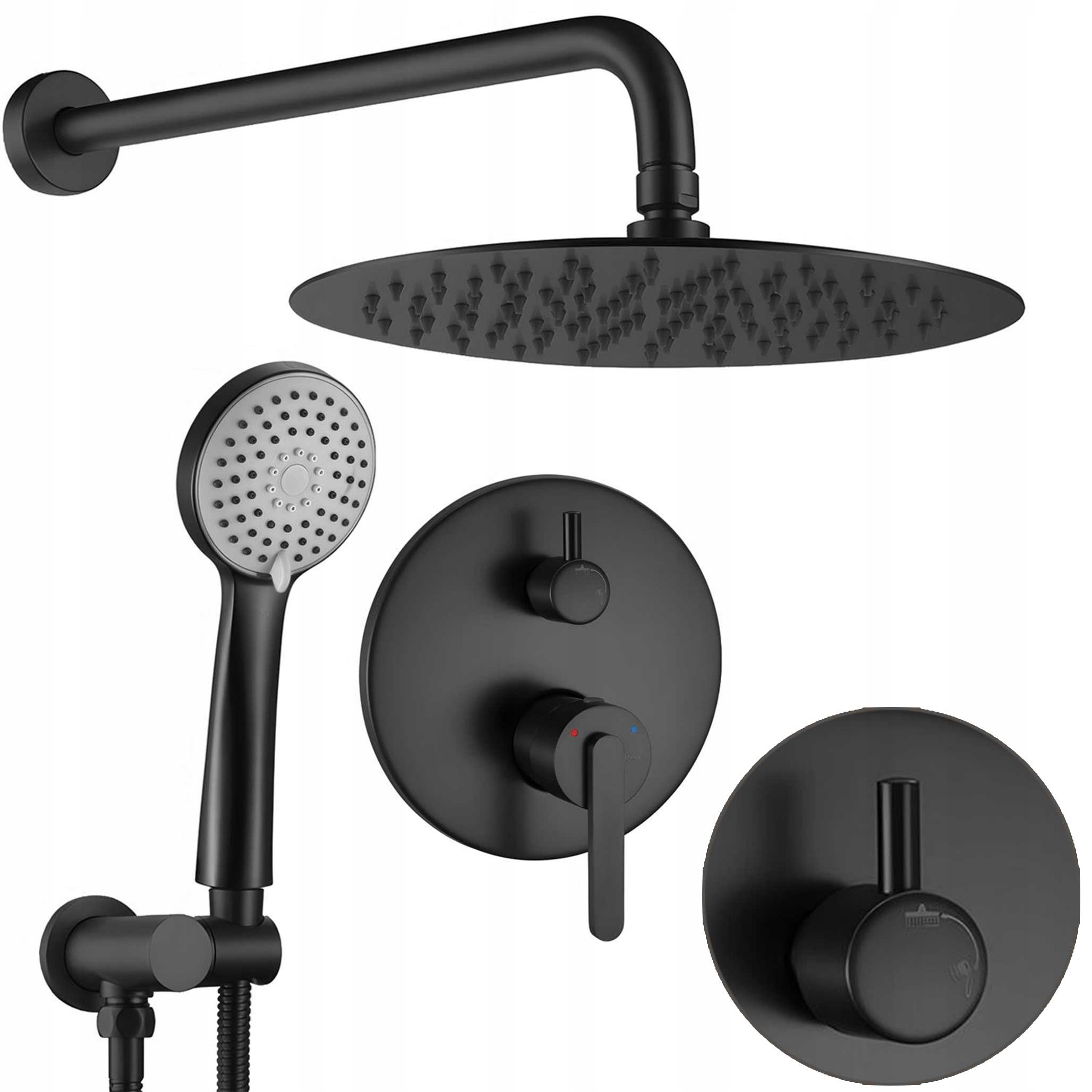 Podomietkový sprchový set Ontario čierny Box