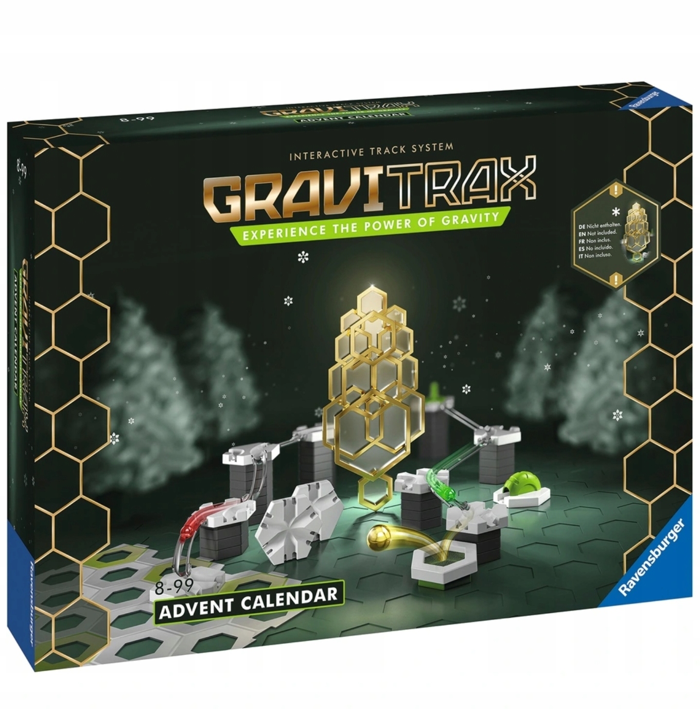 Адвент-календарь Ravensburger GraviTrax, 65 элементов для трассы с шариками, от 8 лет — фото 2