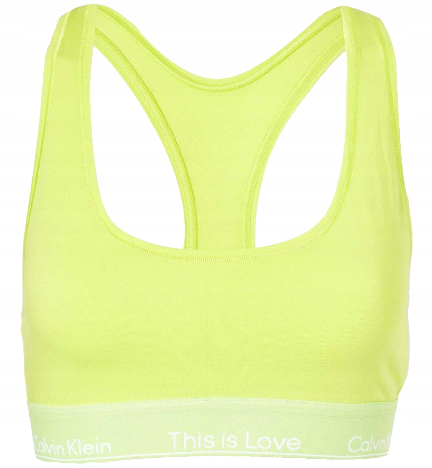 Calvin Klein Lined Bralette Lemon Stanik Sportowy r.M