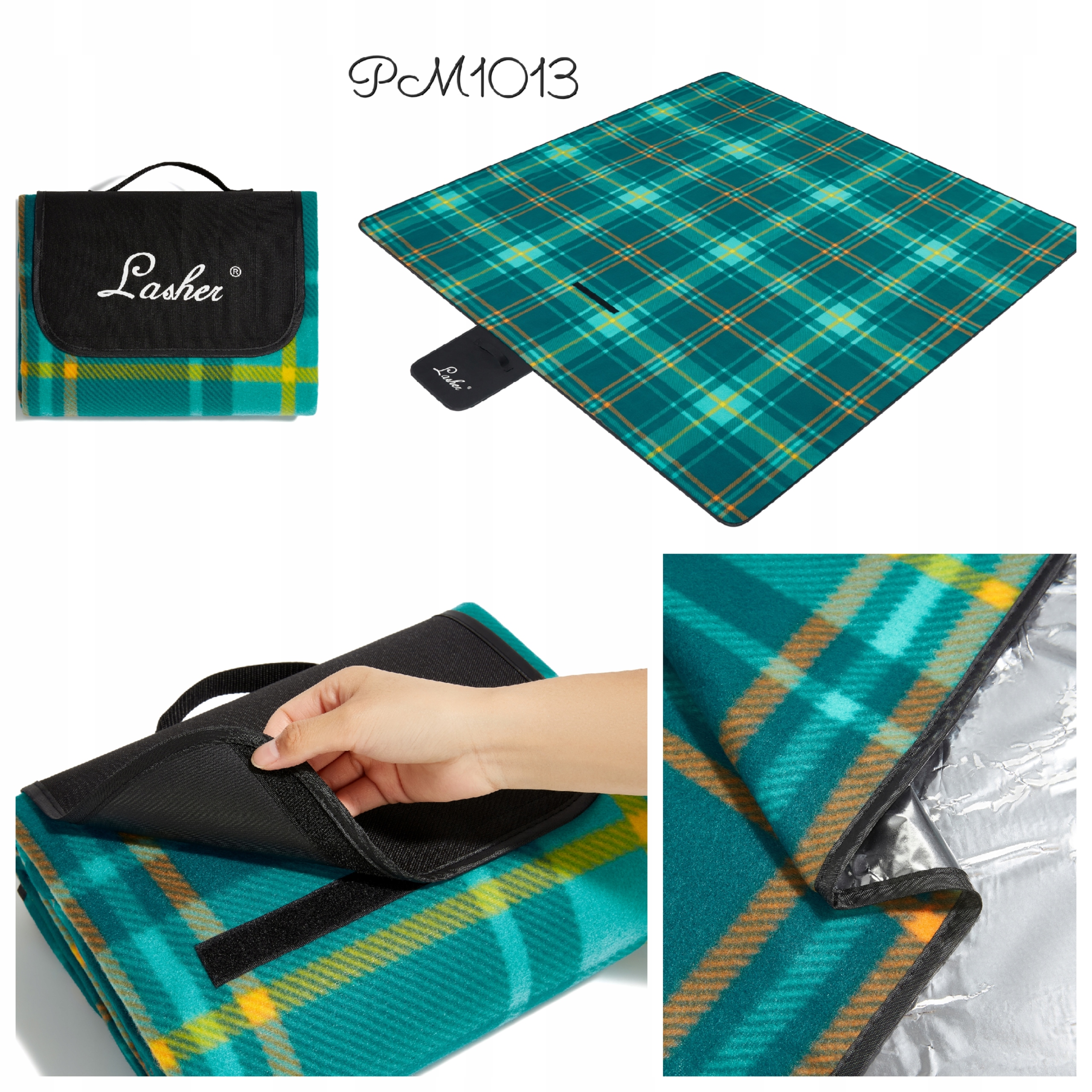 KOC PIKNIKOWY PLAŻOWY Z IZOLACJĄ 200x200 Mata Biwak Piknik Rodzaj koc