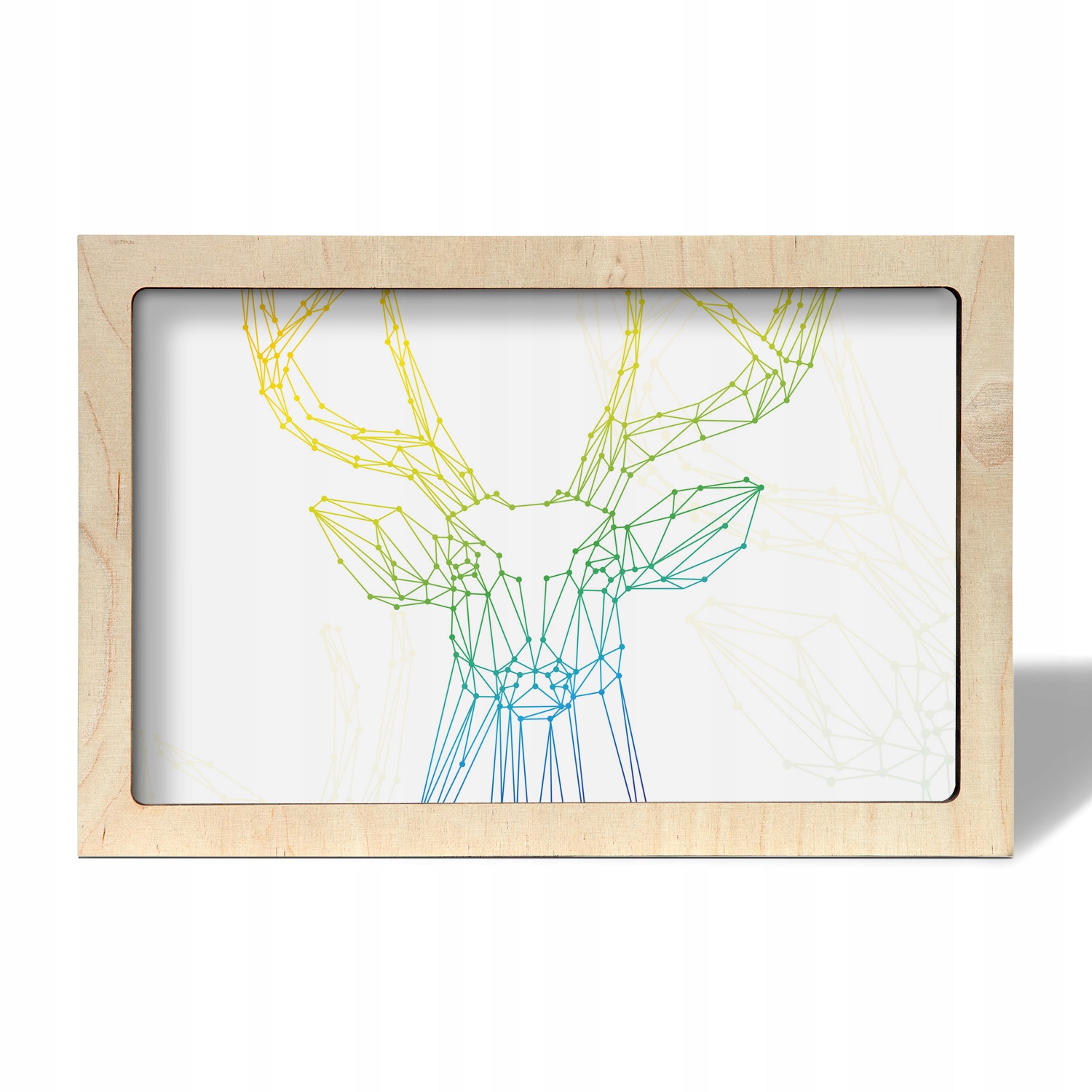 Tištěný obraz v rámečku Jelen hlava grafika 30x20