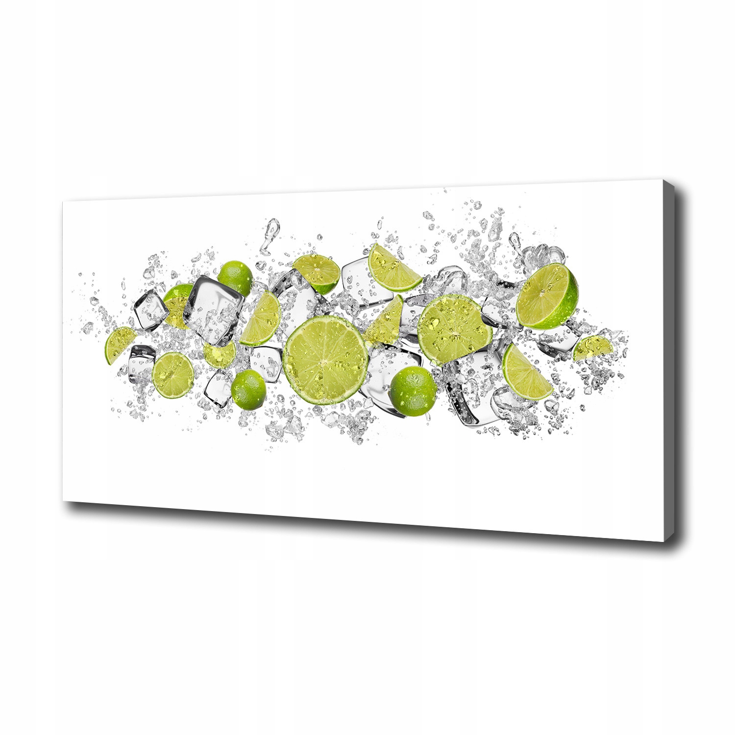 

Foto obraz na płótnie Limonka kostki lodu 100x50cm