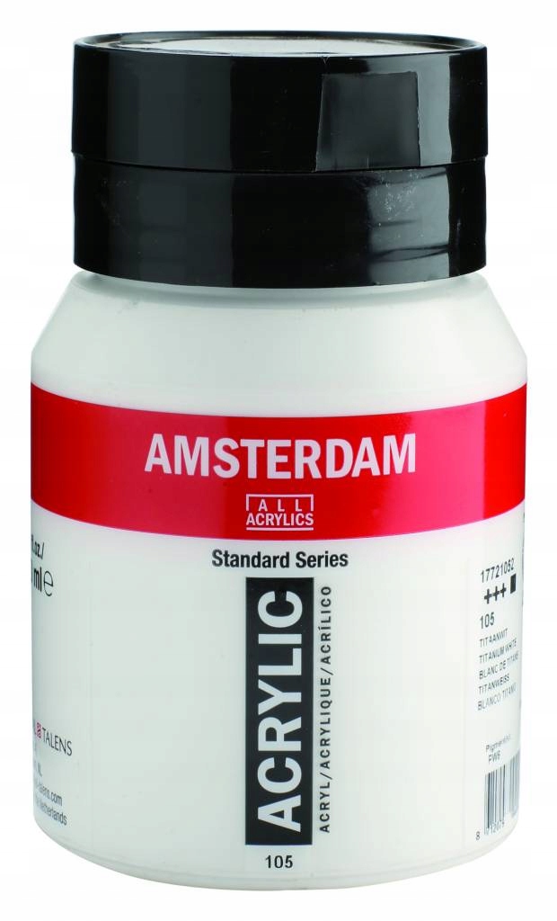 Barva akrylová Talens Amsterdam 500ml 105 Titanium White