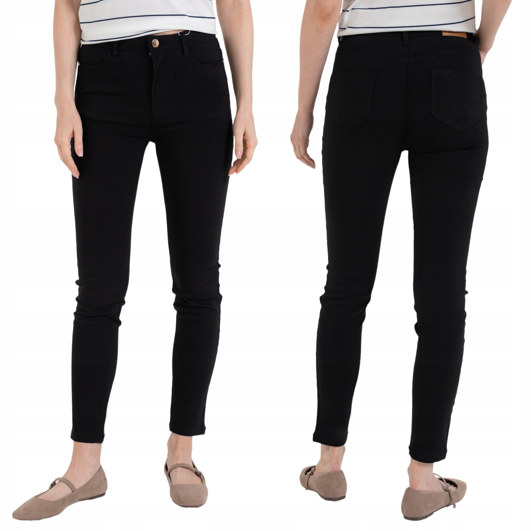 Spodnie Z Wysokim Stanem Damskie Z Wiskozy Moraj Modne Rozm. M