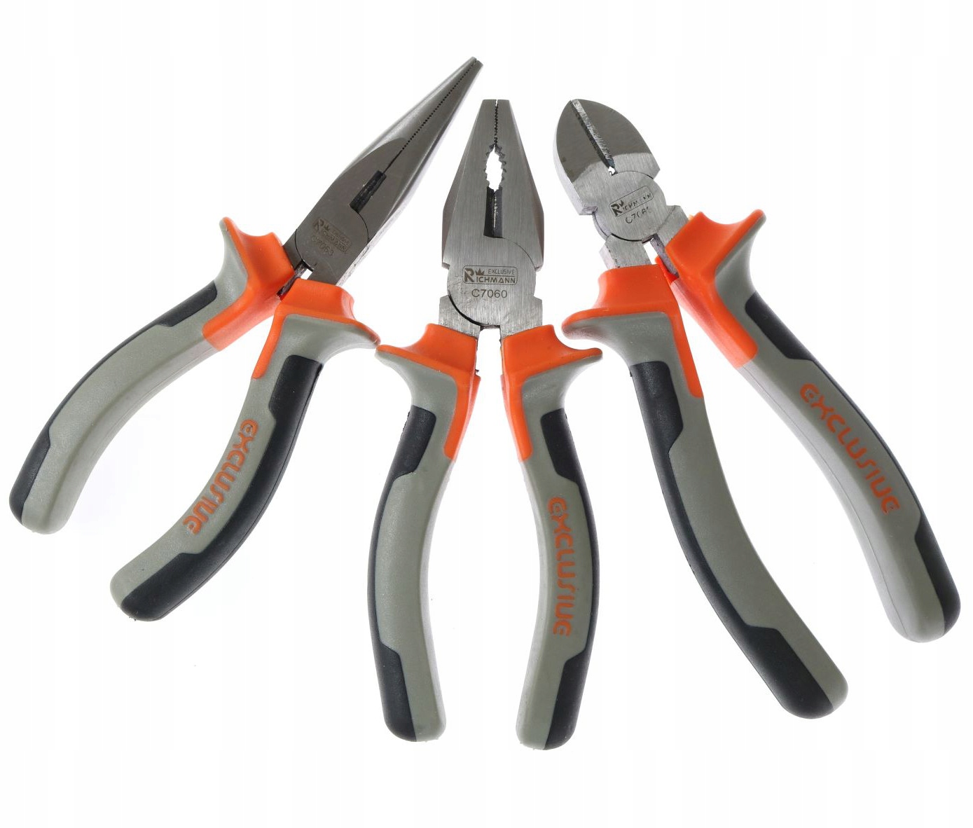 

Szczypce 160MM Kpl 3szt Kombinerki Boczne Wygięte