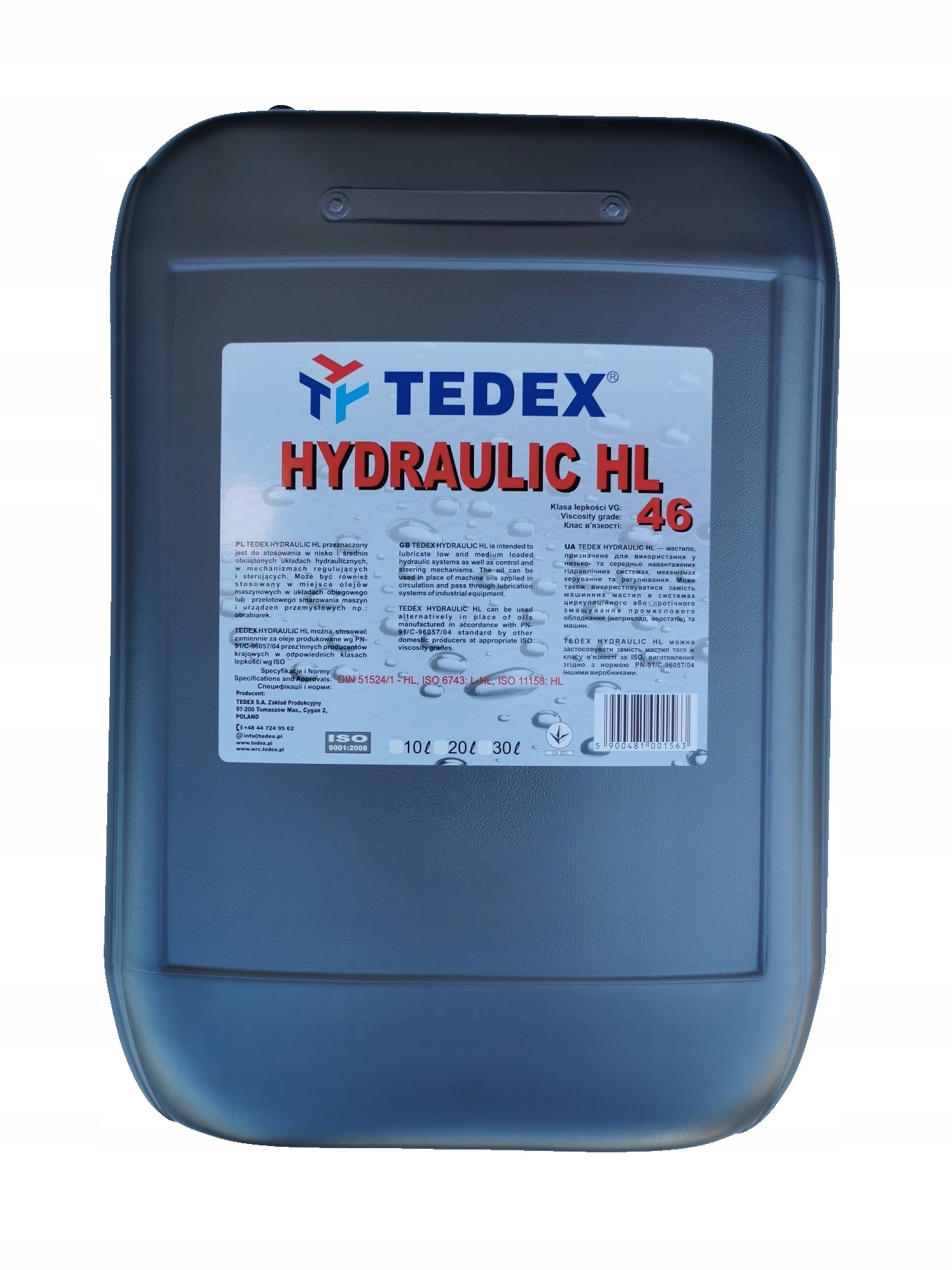 Olej Hydrauliczny Tedex Hydraulic Hl 46 20L