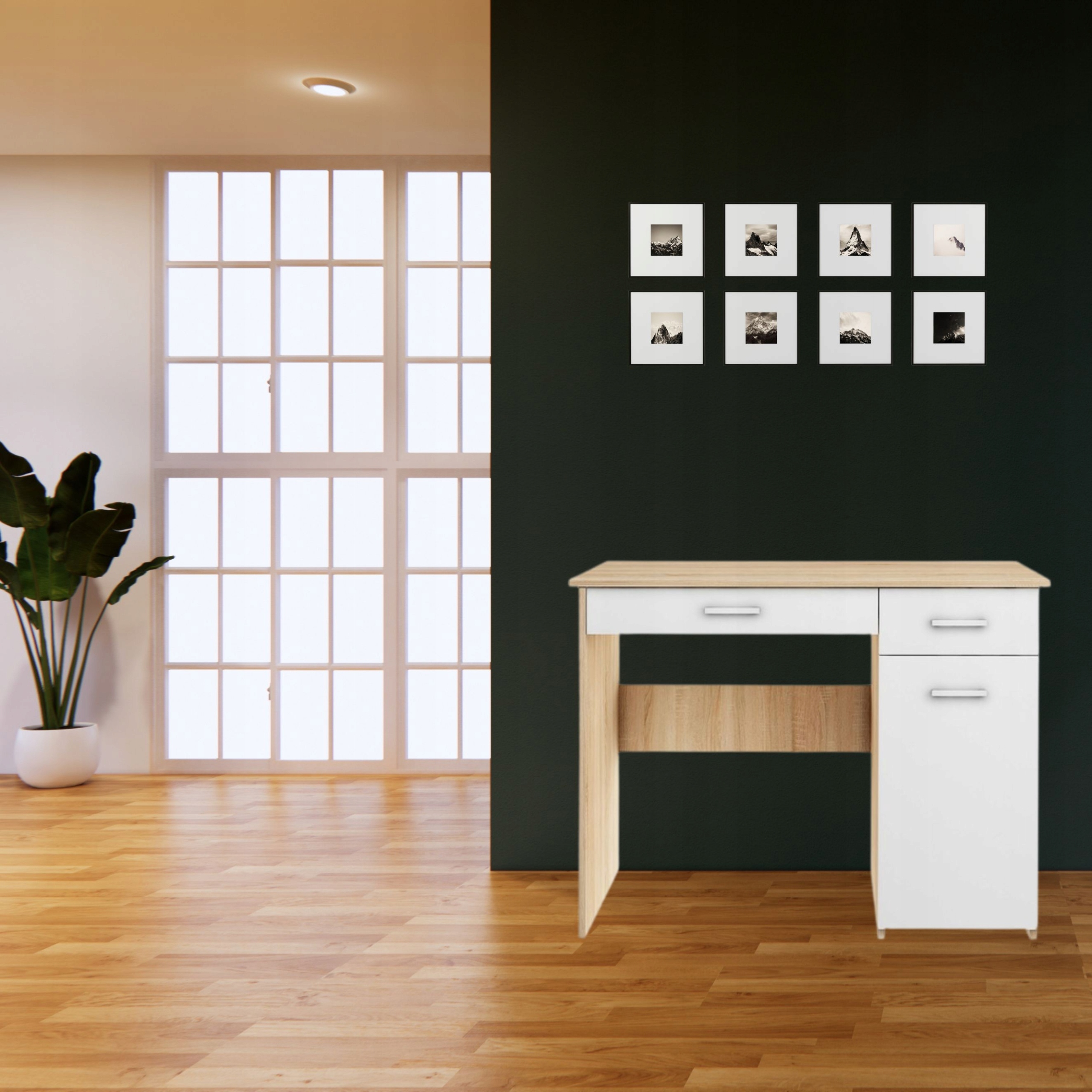 BIURKO ADAŚ DĄB SONOMA SZKOLNE LAPTOP UNIWERSALNE Wysokość mebla 75 cm