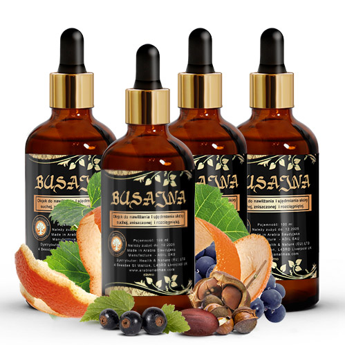 4x Olejek Busajna 100ml Nawilżająco-Regenerujący do Ujędrniania Skóry