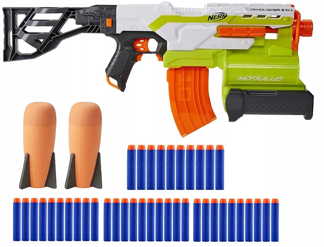 NERF AUTOMAT DEMOLISHER 2W1 2X RAKIETA 40 STRZAŁKI