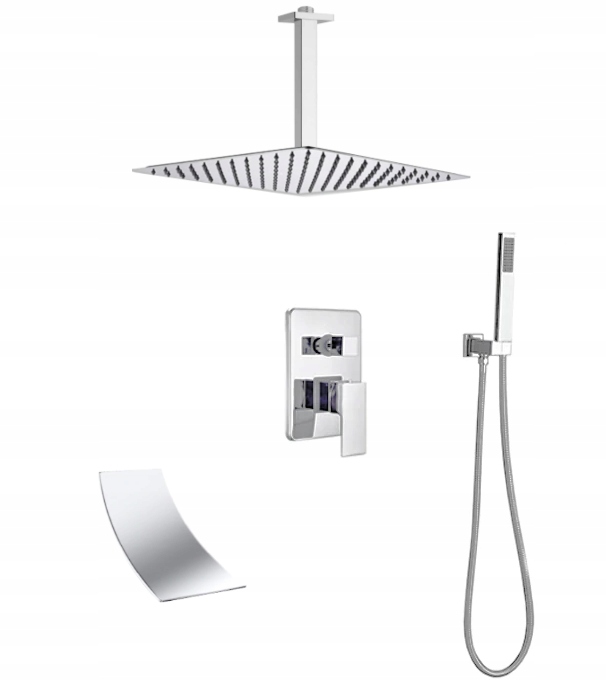 Podomietková Sprchová Súprava Vodopád Chrómová Dažďovka 25 cm