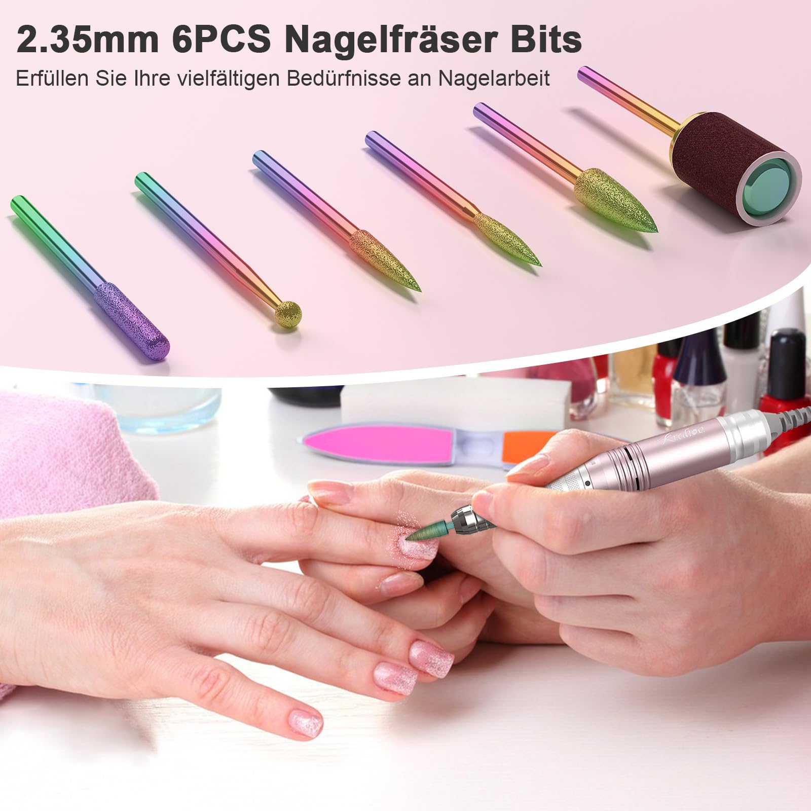 Kredioo Elektryczny Zestaw Manicure 35000 U/Min LED Dla Początkujących — miniatura 7
