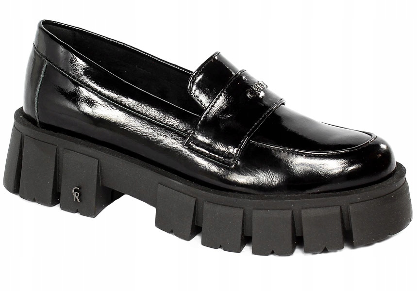 Półbuty Carinii B8755-070-000-F57 Naplak Nero